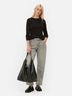 Sale Langärmeliges Stretch-T-Shirt Damen Tops Und T-Shirts