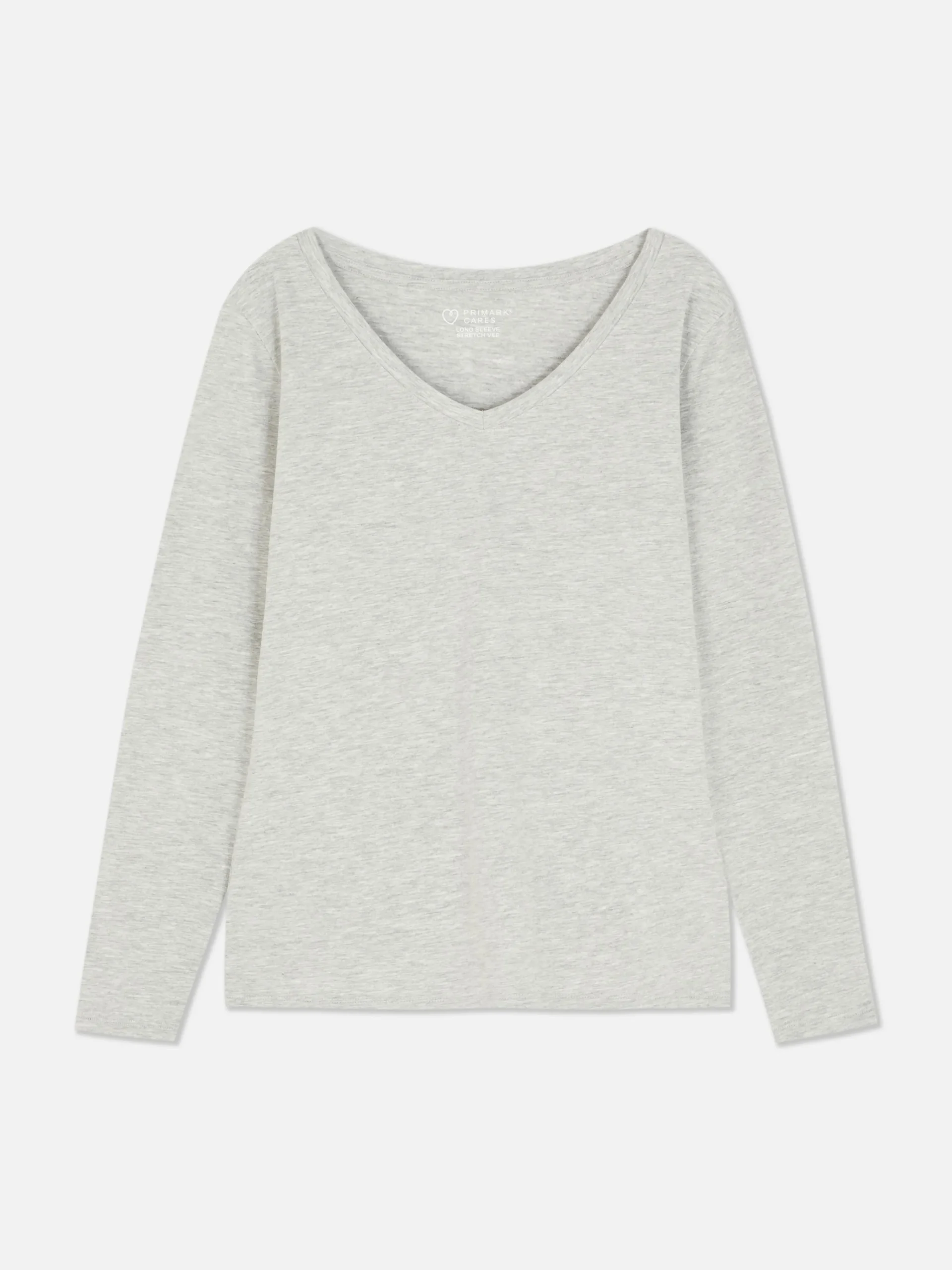 Outlet Langärmeliges Top Mit V-Ausschnitt Damen Tops Und T-Shirts