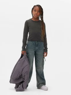 Best Langärmeliges T-Shirt In Acid-Wash-Optik Kinder Tops Und T-Shirts