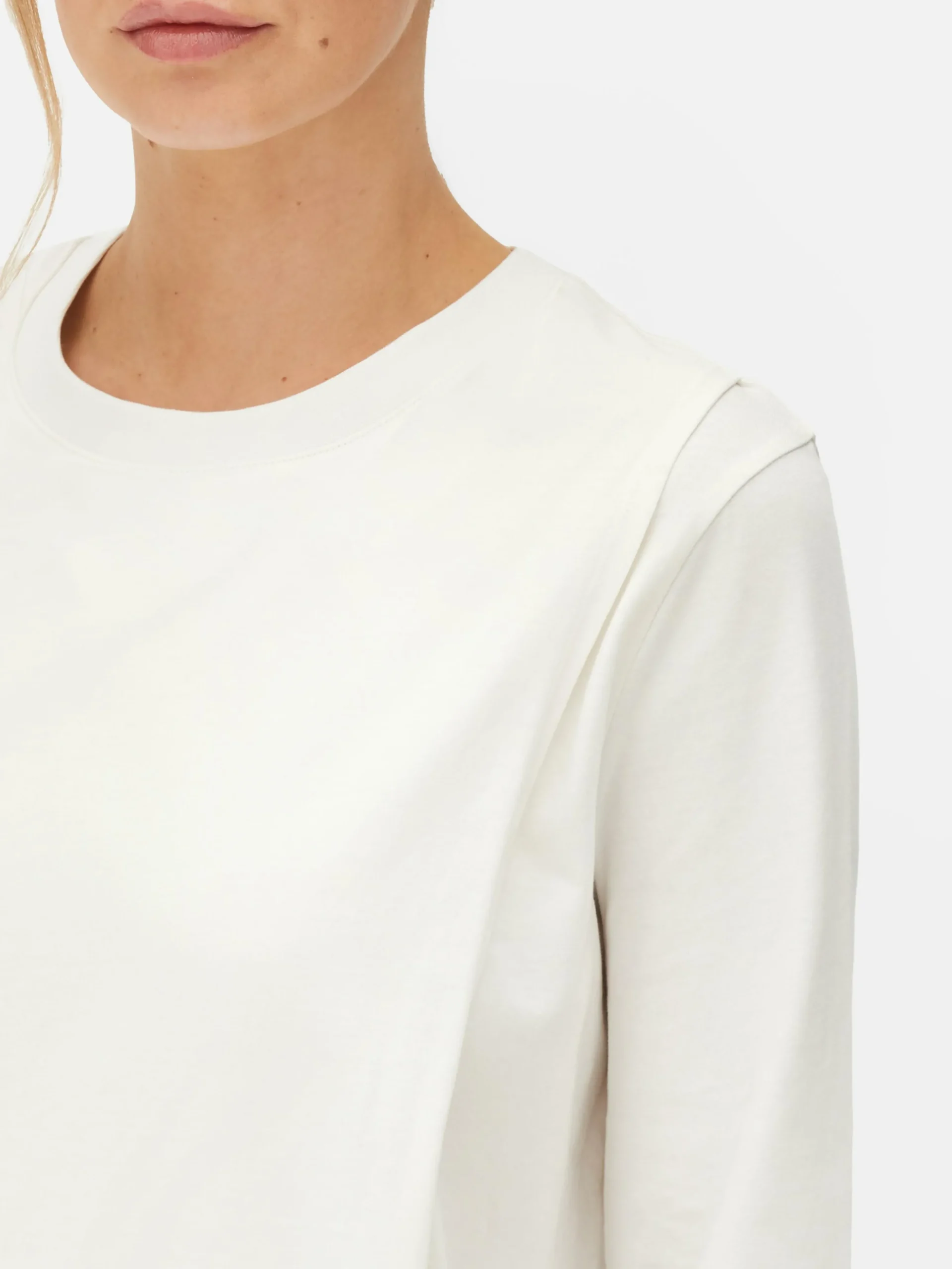 Hot Langärmeliges Umstandstop In Wickeloptik Damen Tops Und T-Shirts