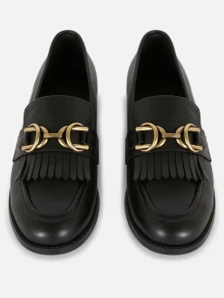 Online Loafer Mit Fransen Und Schnalle Damen Flache Schuhe