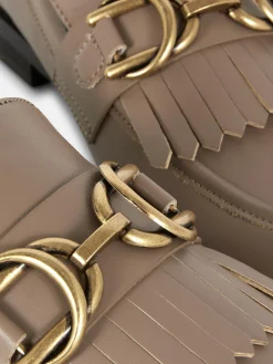 New Loafer Mit Fransen Und Schnalle Damen Flache Schuhe