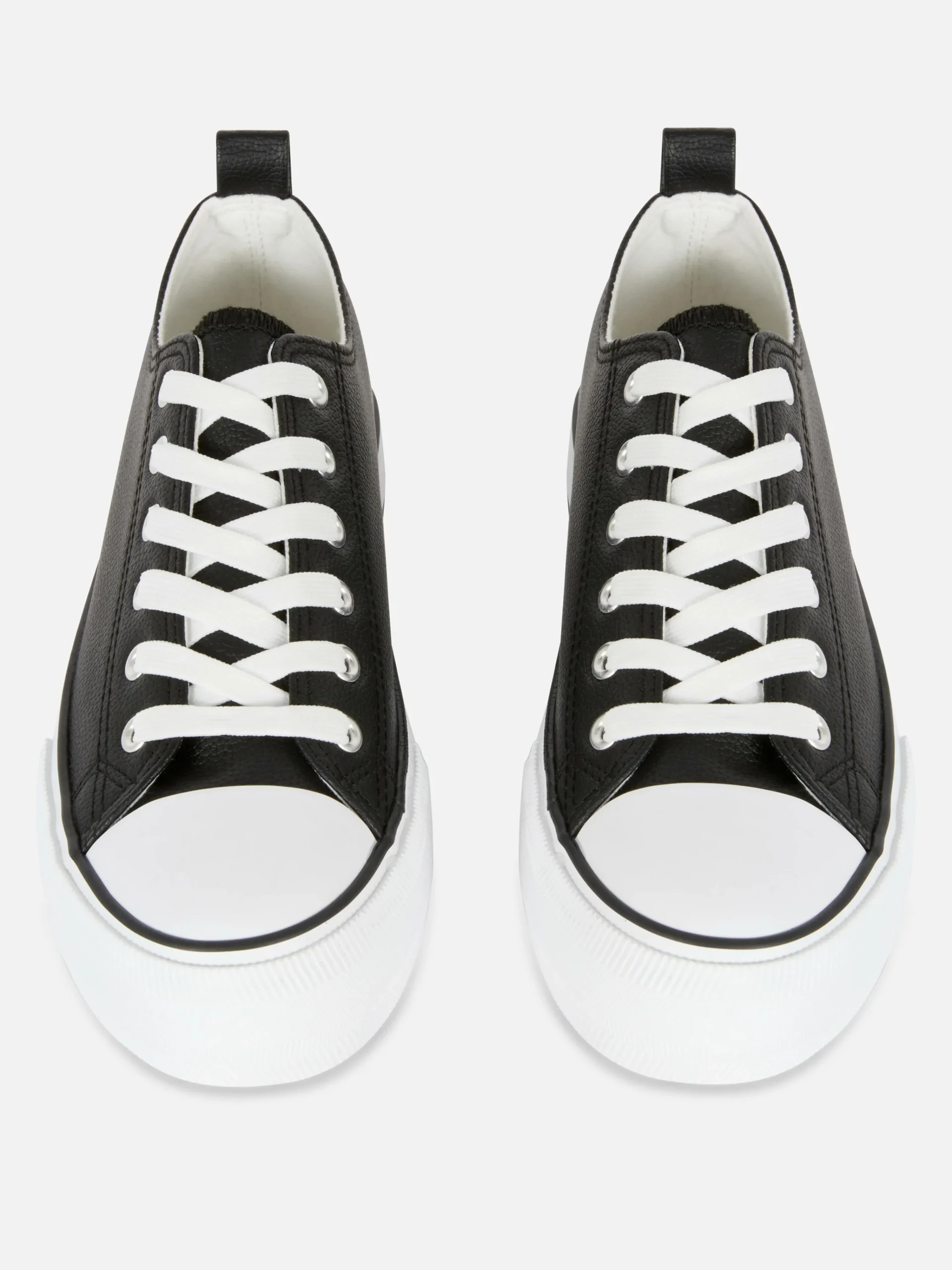 Online Low-Top Sneakers Aus Kunstleder Mit Plateausohle Damen Sneakers