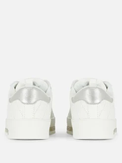 Outlet Low-Top-Sneaker Mit Strasssteinen-Detail Damen Sneakers