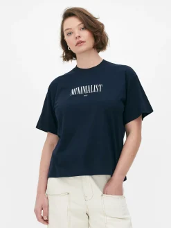 New Lässig Geschnittenes Grafik-Hemd Damen Tops Und T-Shirts