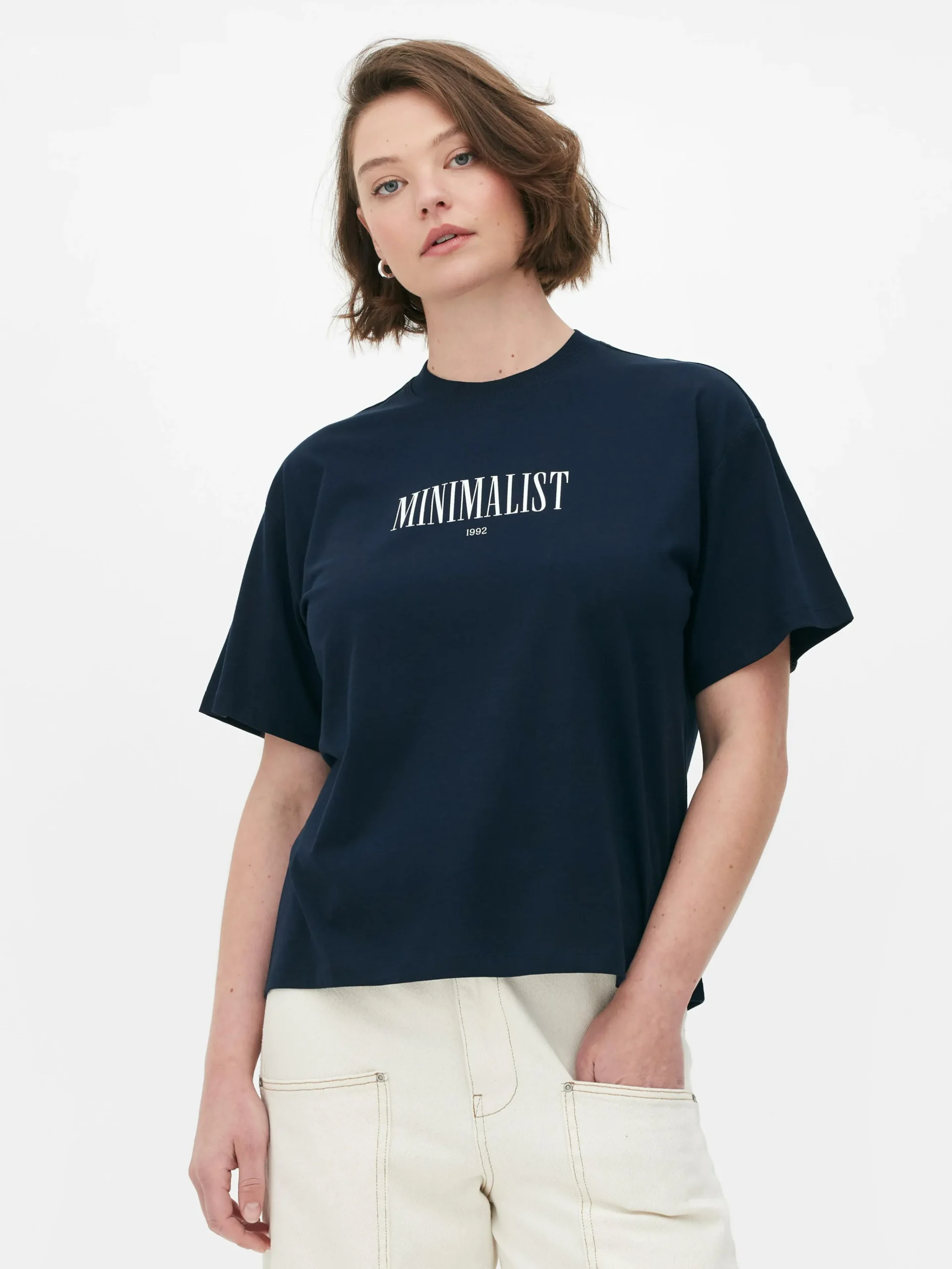 New Lässig Geschnittenes Grafik-Hemd Damen Tops Und T-Shirts