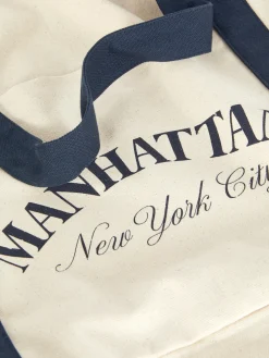 Outlet „Manhattan“ Canvas-Tragetasche Im Oversized-Look Damen Taschen Und Portemonnaies