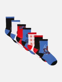 Hot „Marvel Spider-Man“ Söckchen, 7er-Pack Kinder Socken