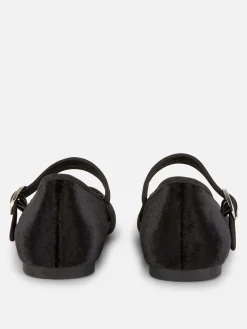 Mary Jane Ballerinas Aus Samt Damen Flache Schuhe