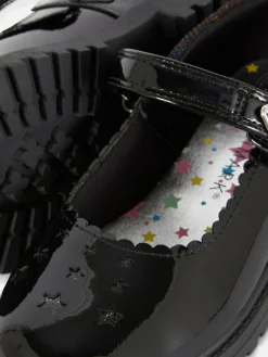 Hot Mary Janes Mit Glitzerstern Kinder Flache Schuhe