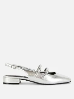Mary Janes Mit Slingback Und Doppeltem Riemchen Damen Flache Schuhe