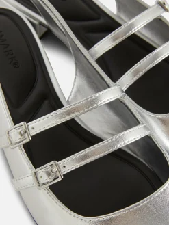 Mary Janes Mit Slingback Und Doppeltem Riemchen Damen Flache Schuhe