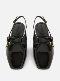 Hot Mary Janes Mit Slingback Und Doppeltem Riemchen Damen Gothic-Kleidung|Flache Schuhe