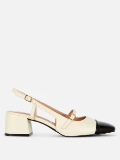 New Mary-Jane-Slingbacks Mit Blockabsatz Damen Heels