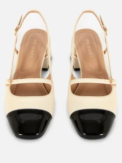 New Mary-Jane-Slingbacks Mit Blockabsatz Damen Heels