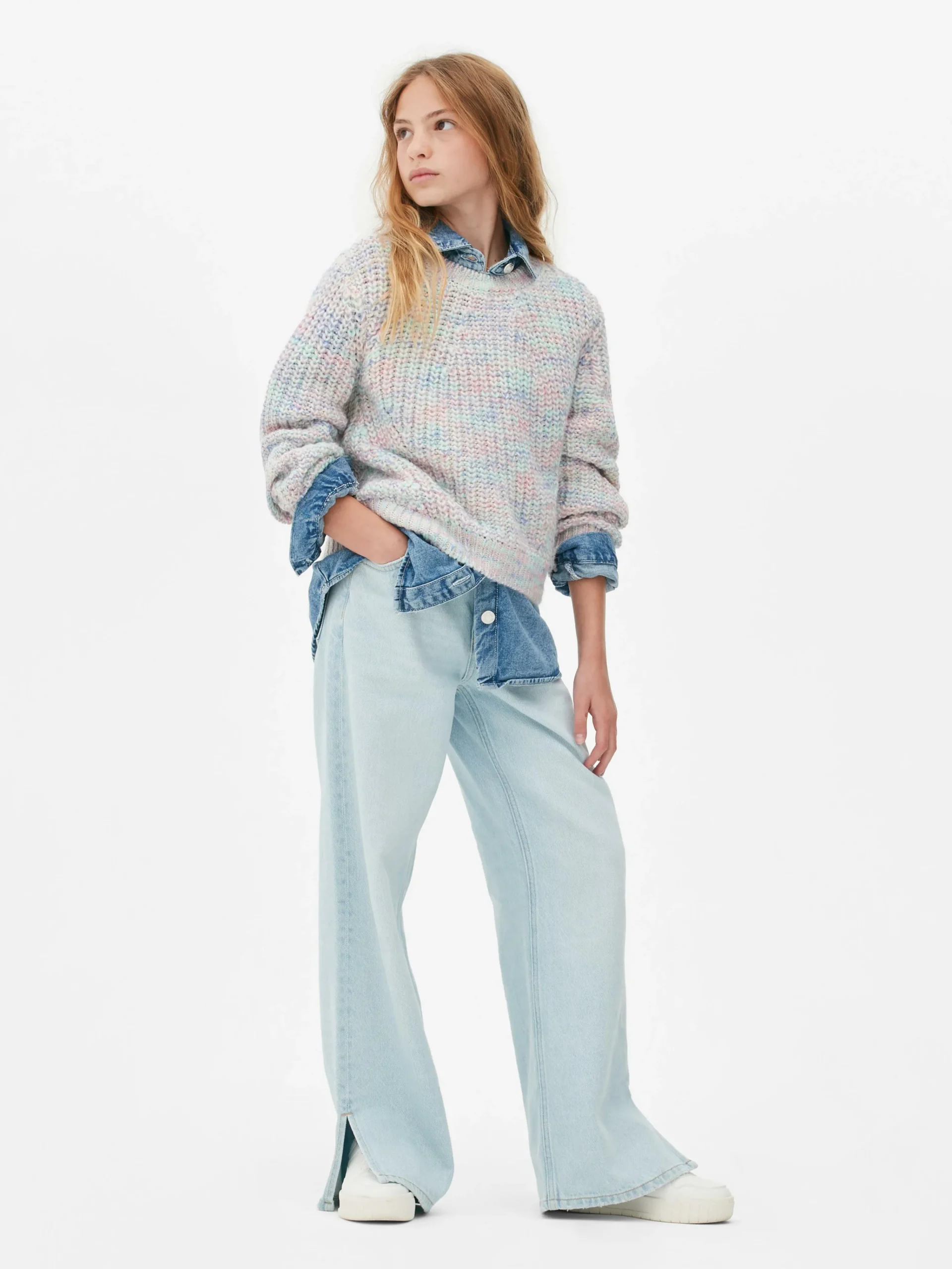 Hot Melierter Strickpullover Kinder Pullover Und Cardigans