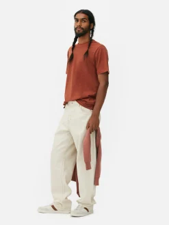 Hot Meliertes Regular-Fit T-Shirt Herren Tops Und T-Shirts