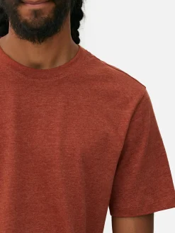 Hot Meliertes Regular-Fit T-Shirt Herren Tops Und T-Shirts