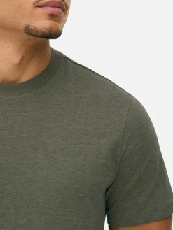 Meliertes Regular-Fit T-Shirt Herren Tops Und T-Shirts