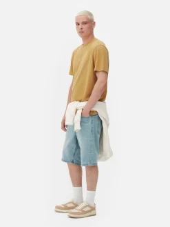 Meliertes Regular-Fit T-Shirt Herren Tops Und T-Shirts