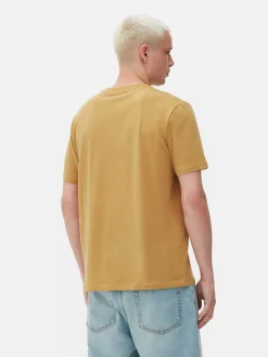 Meliertes Regular-Fit T-Shirt Herren Tops Und T-Shirts