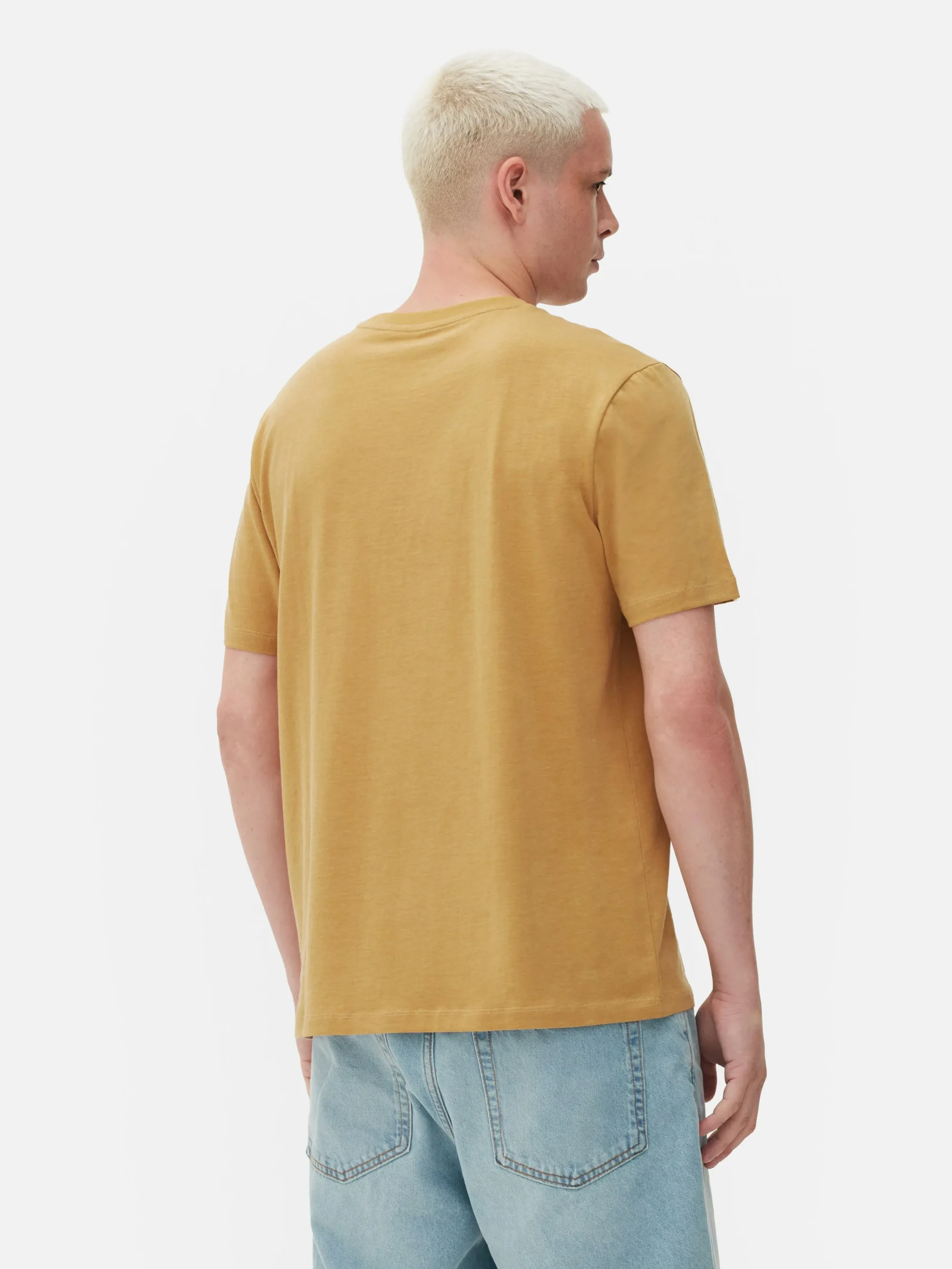 Meliertes Regular-Fit T-Shirt Herren Tops Und T-Shirts