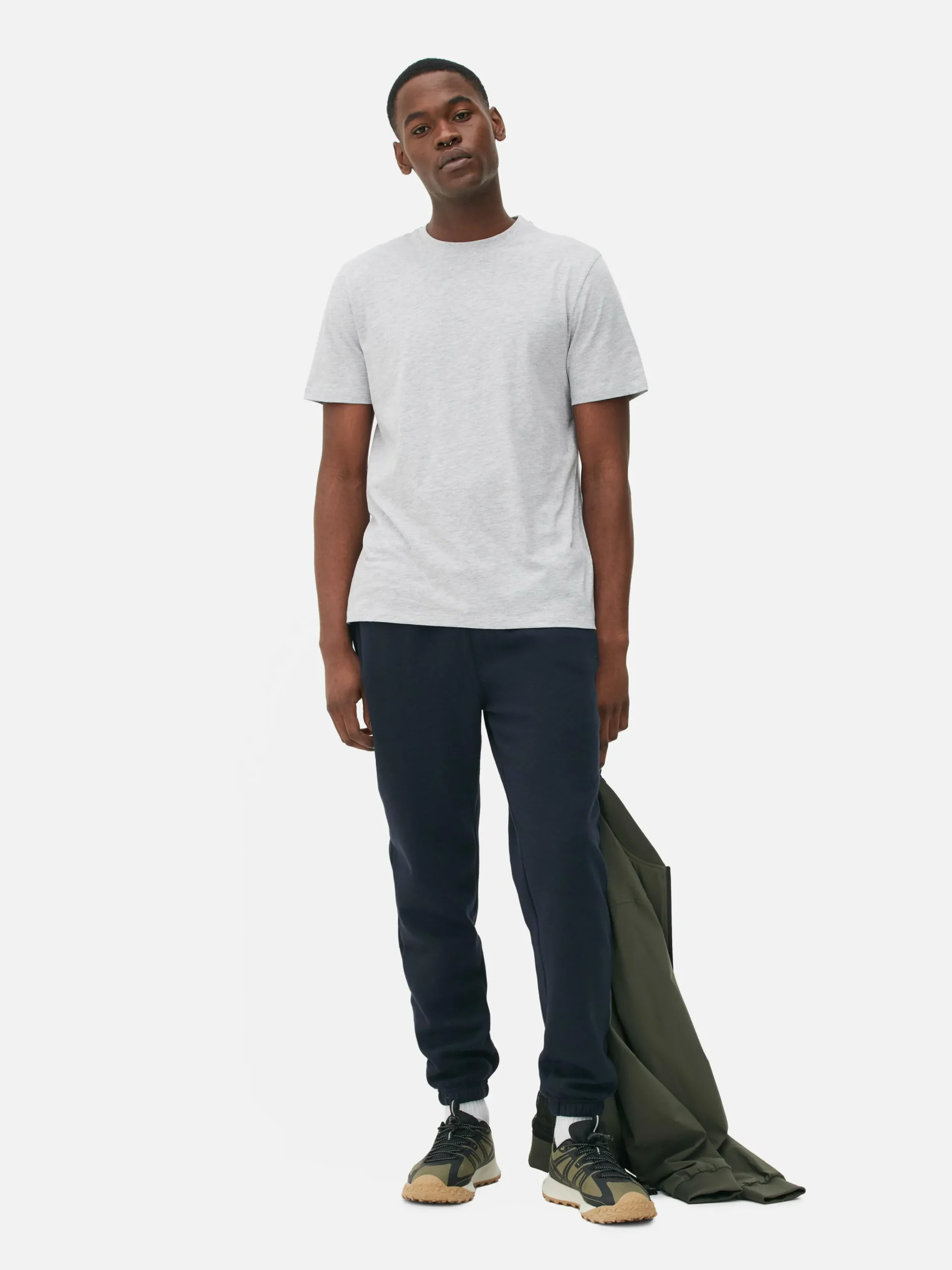 Discount Meliertes Regular-Fit-T-Shirt Herren Tops Und T-Shirts