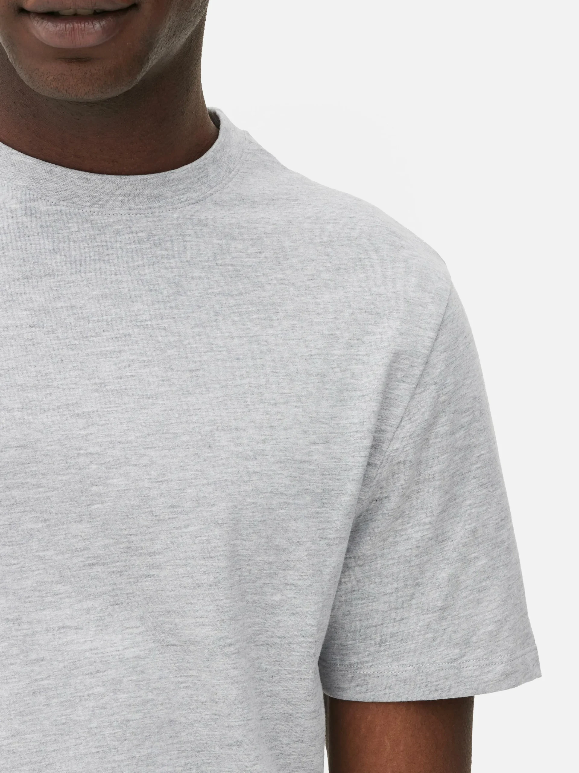 Discount Meliertes Regular-Fit-T-Shirt Herren Tops Und T-Shirts