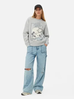 Best „Micky Maus“ Sweatshirt Mit Skizzen-Print Damen Hoodies Und Sweatshirts