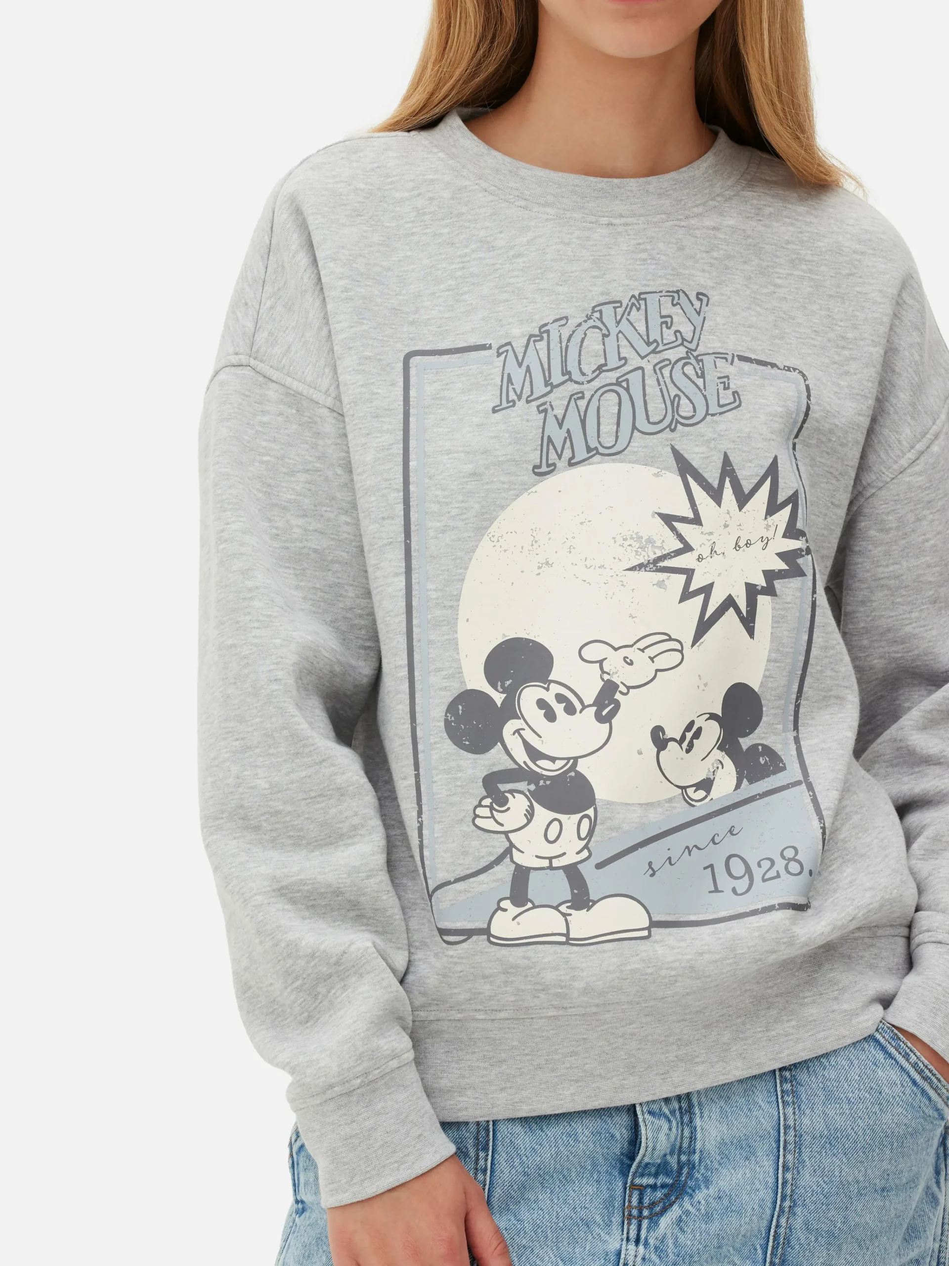 Best „Micky Maus“ Sweatshirt Mit Skizzen-Print Damen Hoodies Und Sweatshirts