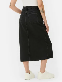 Midi-Jeansrock Damen Röcke|Denim