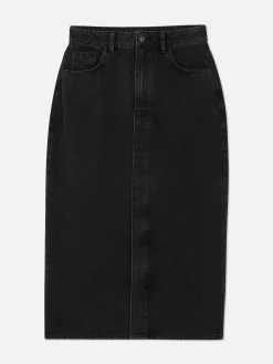 Midi-Jeansrock Damen Röcke|Denim