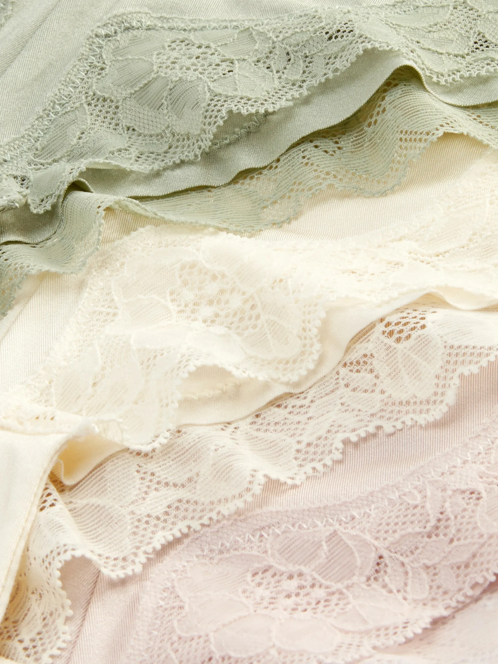 Hot Mikrofaser-Tangas Mit Spitzenbesatz, 3er-Pack Damen Slips