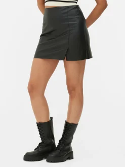 Minirock Aus Kunstleder Damen Röcke