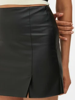 Minirock Aus Kunstleder Damen Röcke