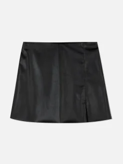 Minirock Aus Kunstleder Damen Röcke
