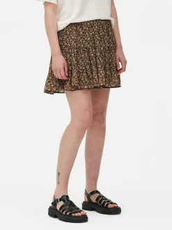 Clearance Minirock Mit Chiffonlagen Damen Röcke