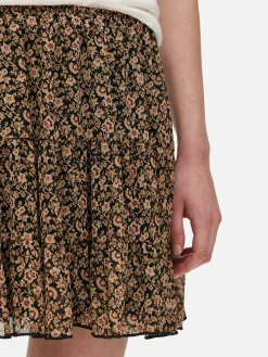 Clearance Minirock Mit Chiffonlagen Damen Röcke