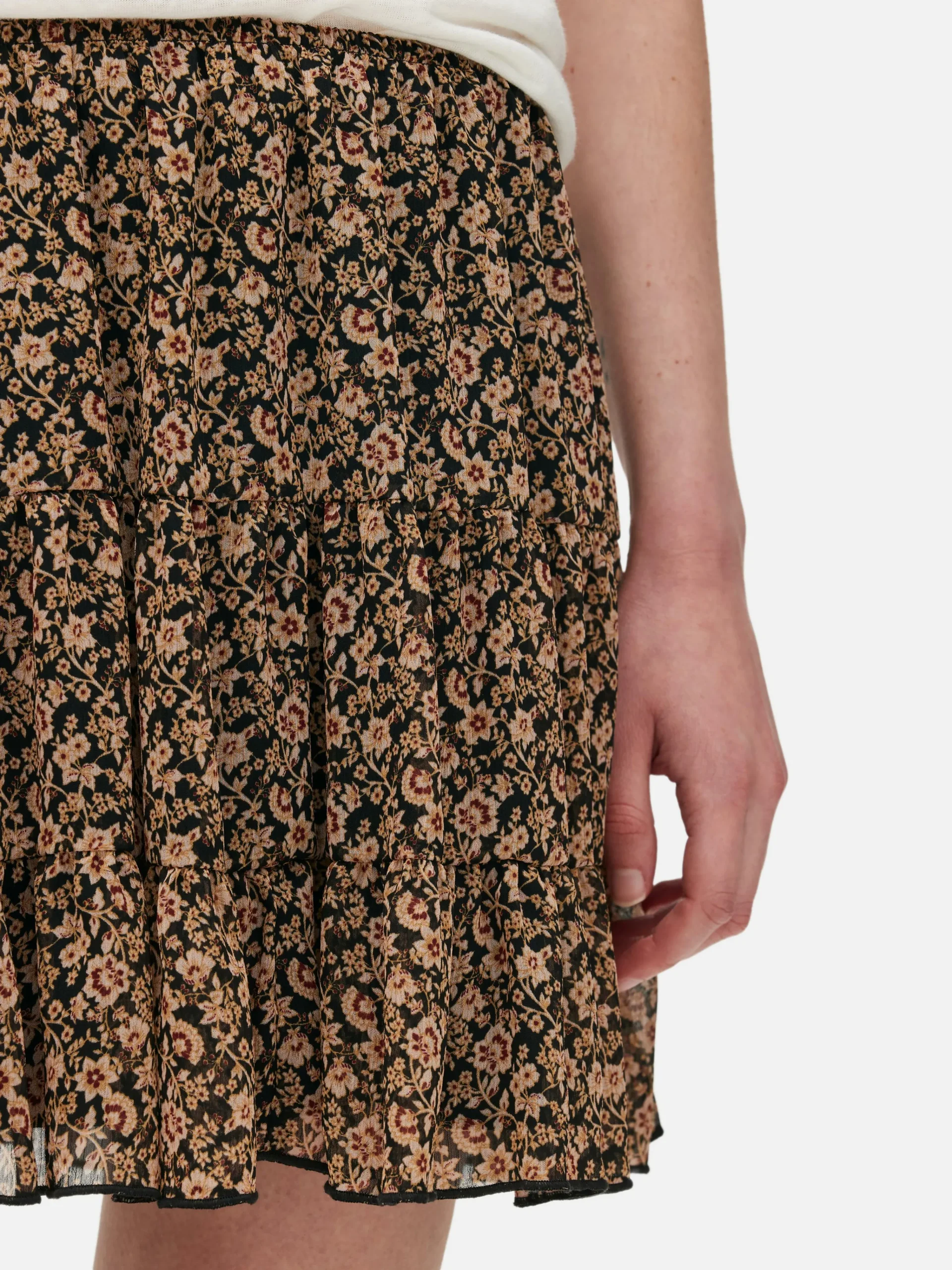 Clearance Minirock Mit Chiffonlagen Damen Röcke