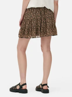 Clearance Minirock Mit Chiffonlagen Damen Röcke