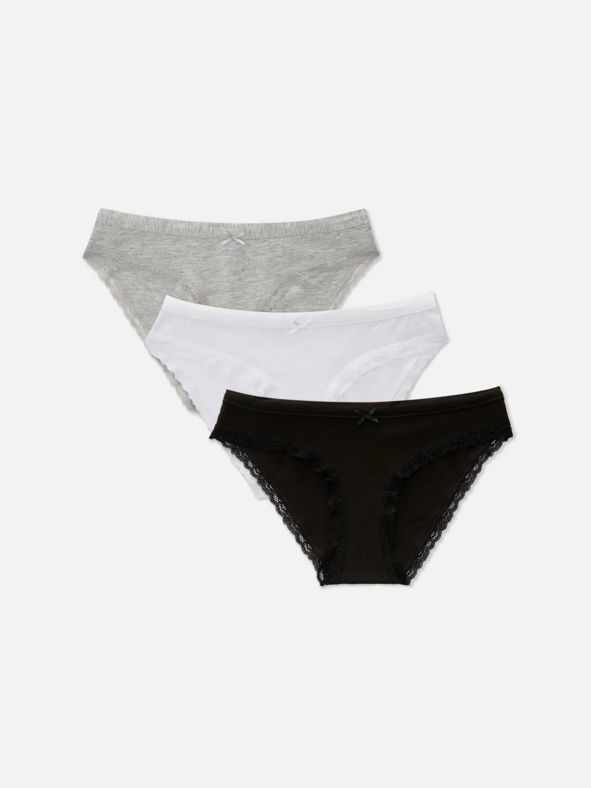 Discount Minislips Mit Spitzenbesatz, 3er-Pack Damen Slips