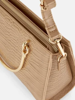 Online Mini-Tragetasche In Kroko-Optik Damen Taschen Und Portemonnaies