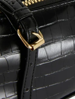 Outlet Mini-Umhängetasche In Kroko-Optik Damen Taschen Und Portemonnaies