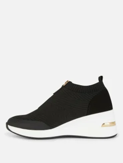 Discount Modische Sneaker Mit Keilabsatz Damen Sneakers