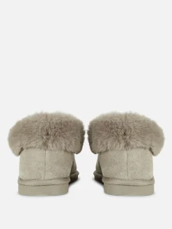 Sale Mokassin-Hausschuhe Mit Kunstpelzfutter Damen Hausschuhe