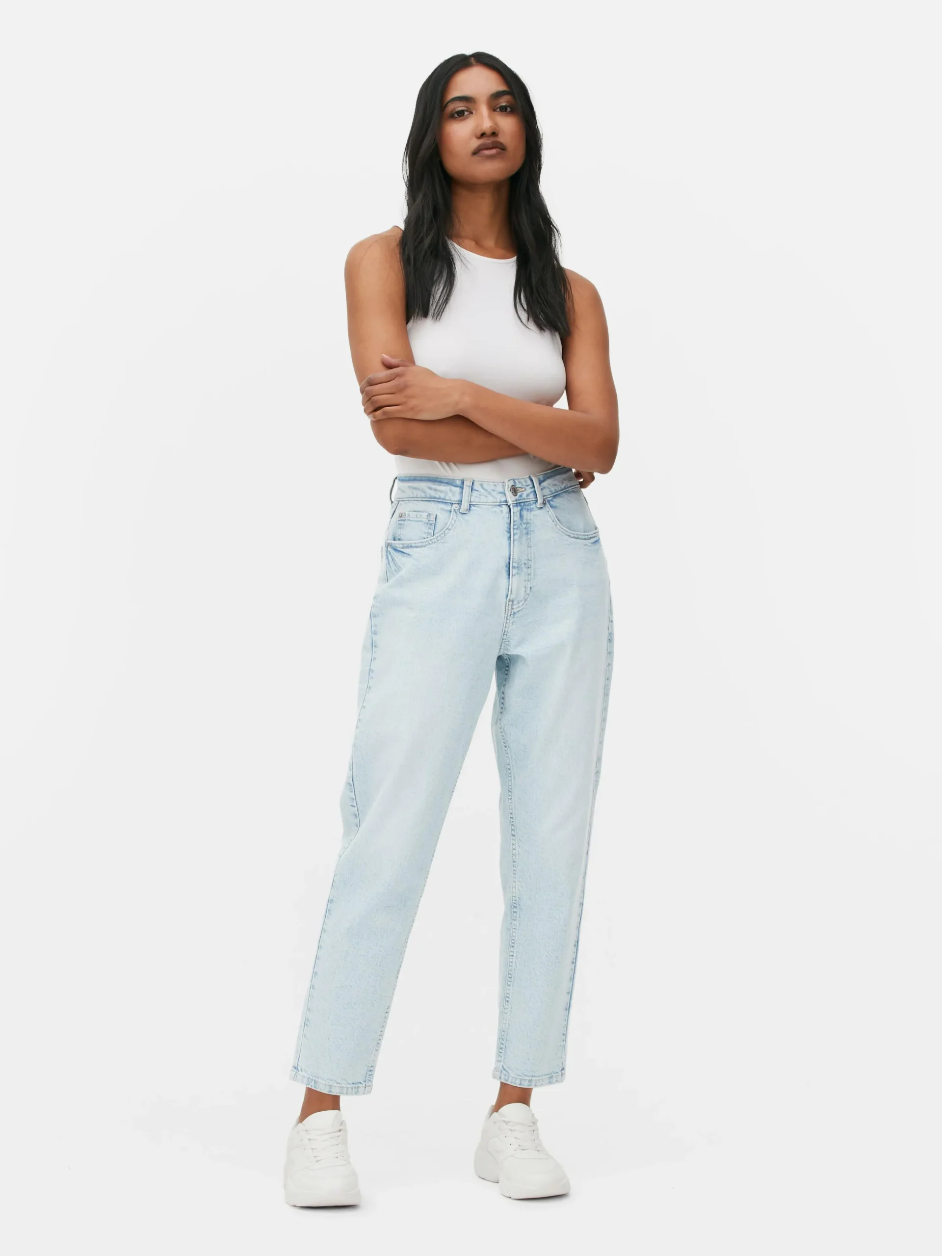 New Mom-Jeans Aus Denim Damen Denim|Jeans
