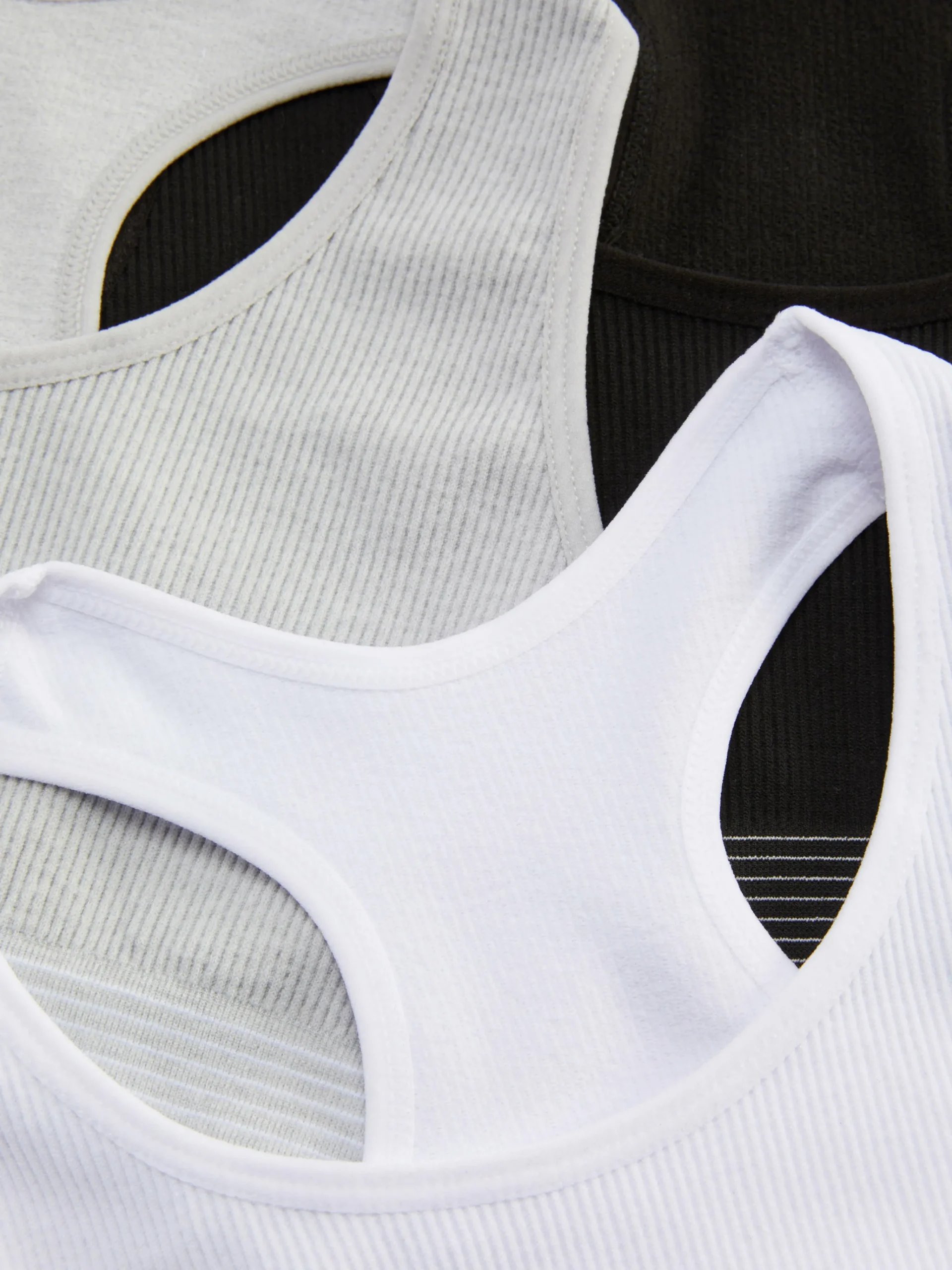 Discount Nahtlose, Kurze Tops Mit Racerback, 3er-Pack Kinder Unterwäsche