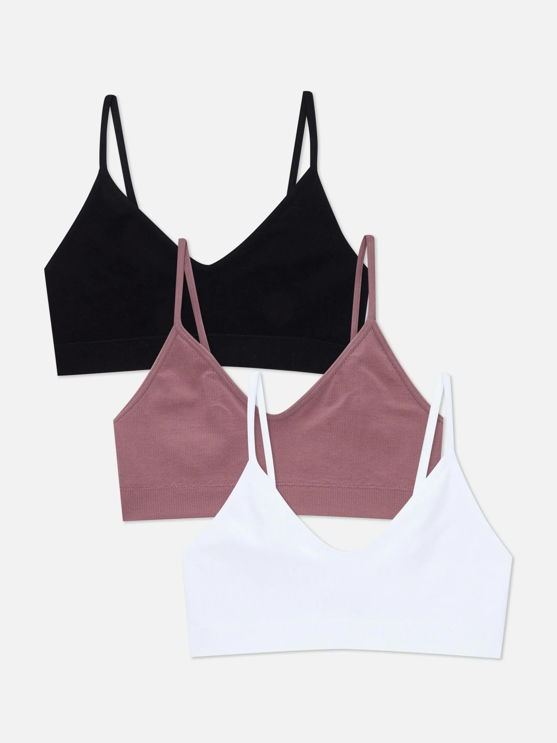 Hot Nahtlose, Kurze Trägerbustiers, 3er-Pack Damen Bhs