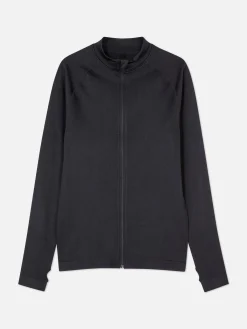 Discount Nahtlose Performance-Jacke Mit Reißverschluss Damen Fitnesskleidung Und Activewear