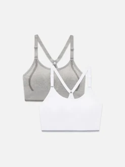 Sale Nahtlose Sport-BHs Mit Racerback, 2er-Pack Damen Bhs